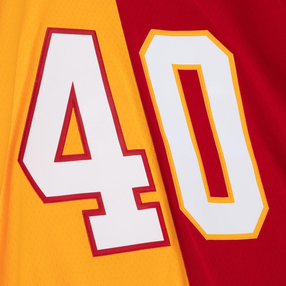 Tampa Bay Buccaneers Mike Alstott Orange/Red 1996 Split Legacy Replica Jersey product image 4, provided for visual reference