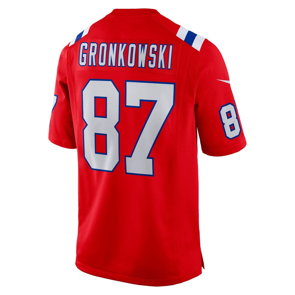New England Patriots Rob Gronkowski Red Alternate Retired Player Game Jersey product image 3, provided for visual reference