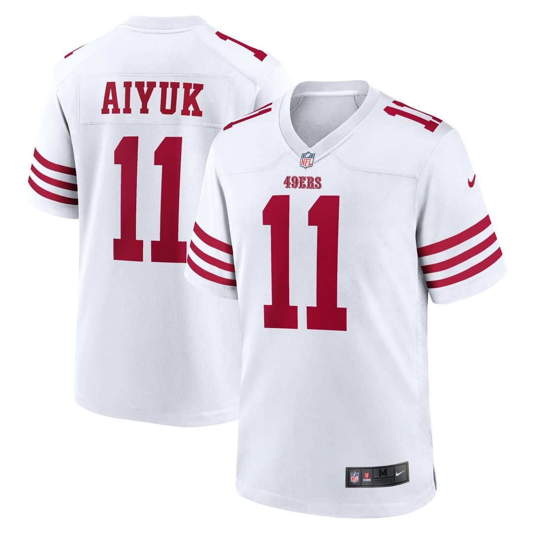 San Francisco 49ers Brandon Aiyuk Scarlet Game Player Jersey product image 17, provided for visual reference and product