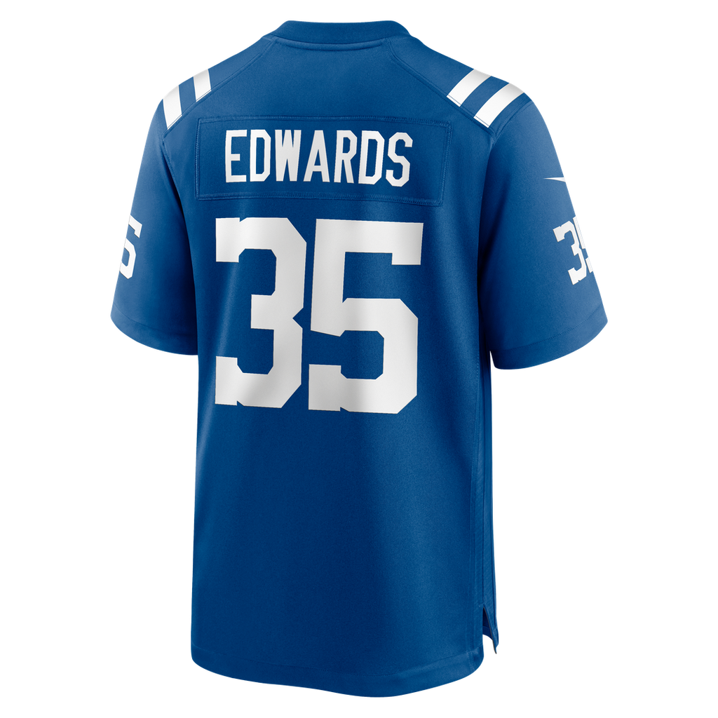 Indianapolis Colts Johnathan Edwards Royal Team Game Jersey product image 3, provided for visual reference and product