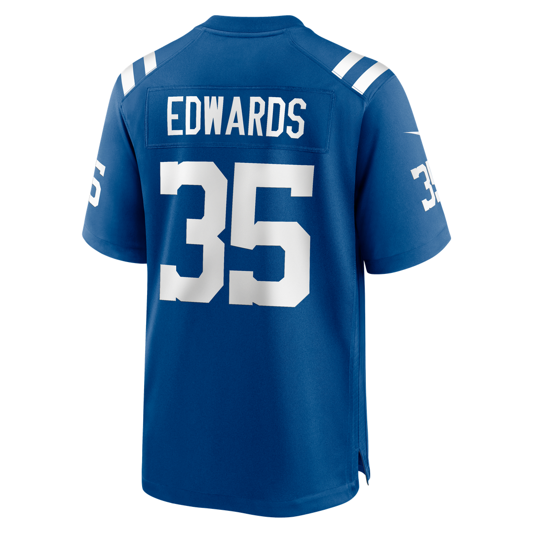 Indianapolis Colts Johnathan Edwards Royal Team Game Jersey product image 3, provided for visual reference and product