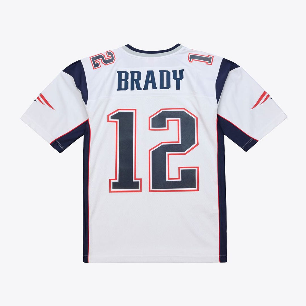 New England Patriots Tom Brady White 2000 Legacy Replica Jersey product image 2, provided for visual reference and product