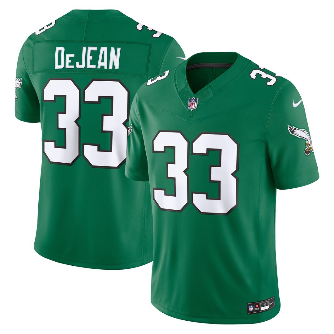 Philadelphia Eagles Cooper DeJean Midnight Green Team Vapor F.U.S.E. Stitched Limited Jersey product image 35, provided for