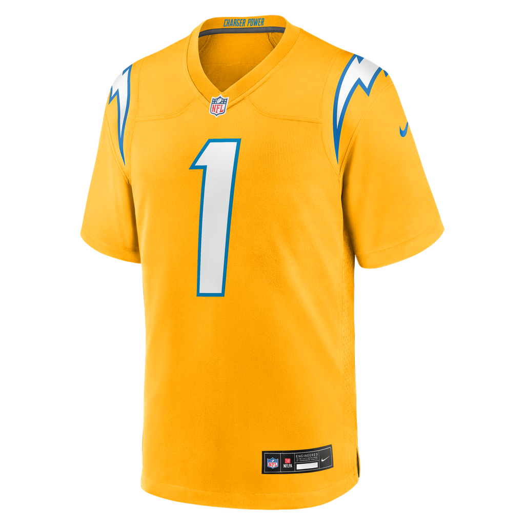 Los Angeles Chargers Quentin Johnston Navy Alternate Super Chargers Game Player Jersey product image 20, provided for visual