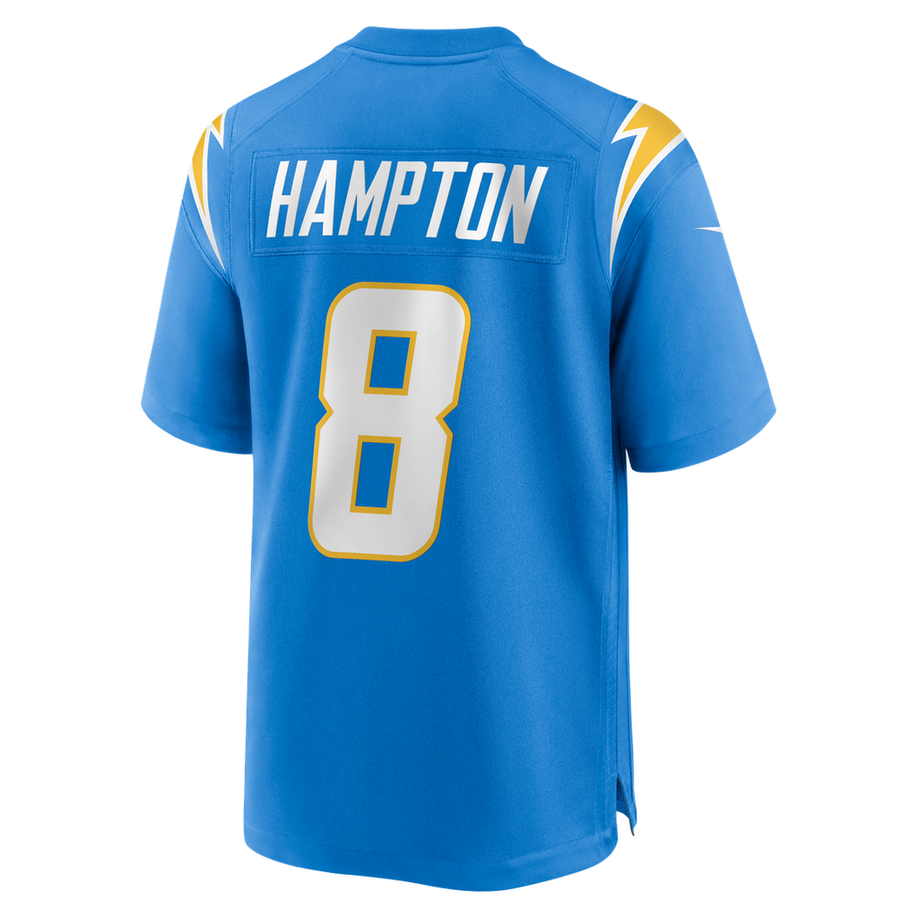 Los Angeles Chargers Omarion Hampton Powder Blue Team Game Jersey product image 3, provided for visual reference and product