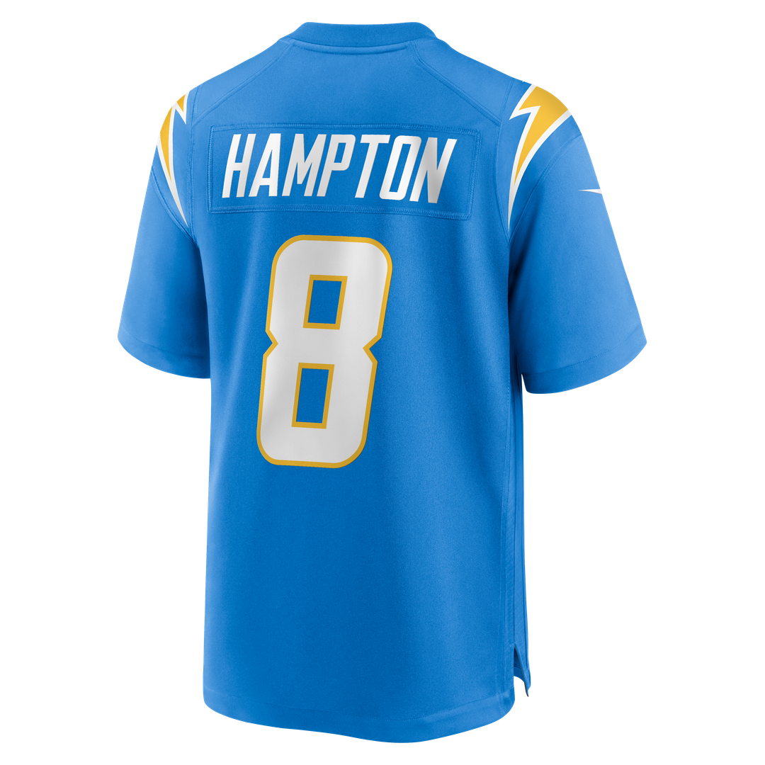Los Angeles Chargers Omarion Hampton Powder Blue Team Game Jersey product image 3, provided for visual reference and product