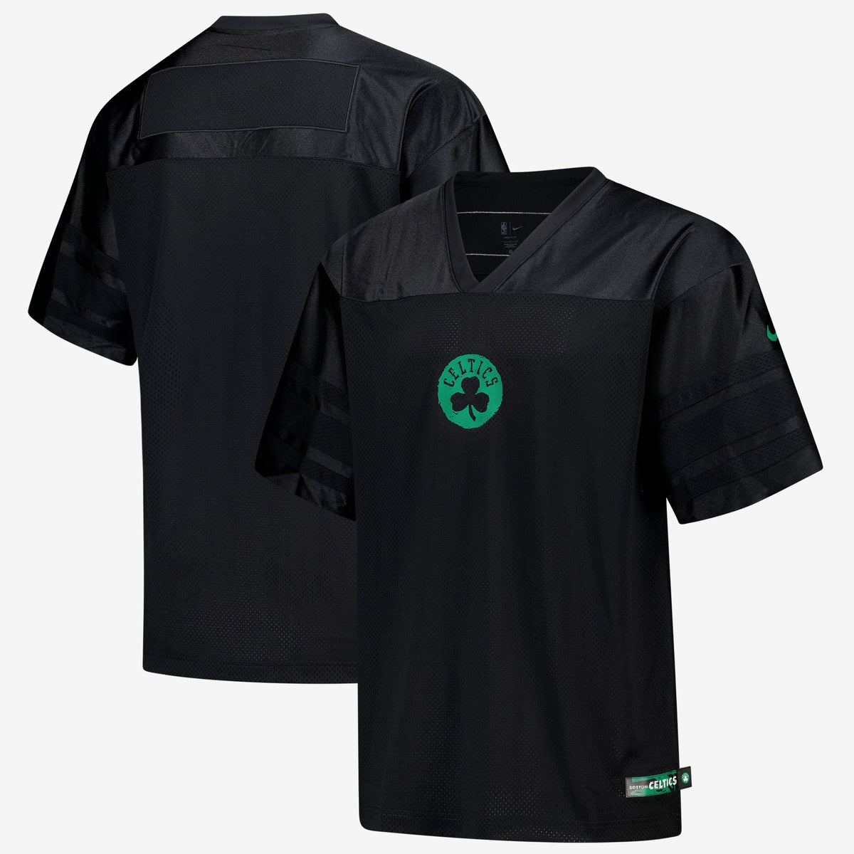 Boston Celtics Nike Courtside Football Jersey - Black - Mens product image 2