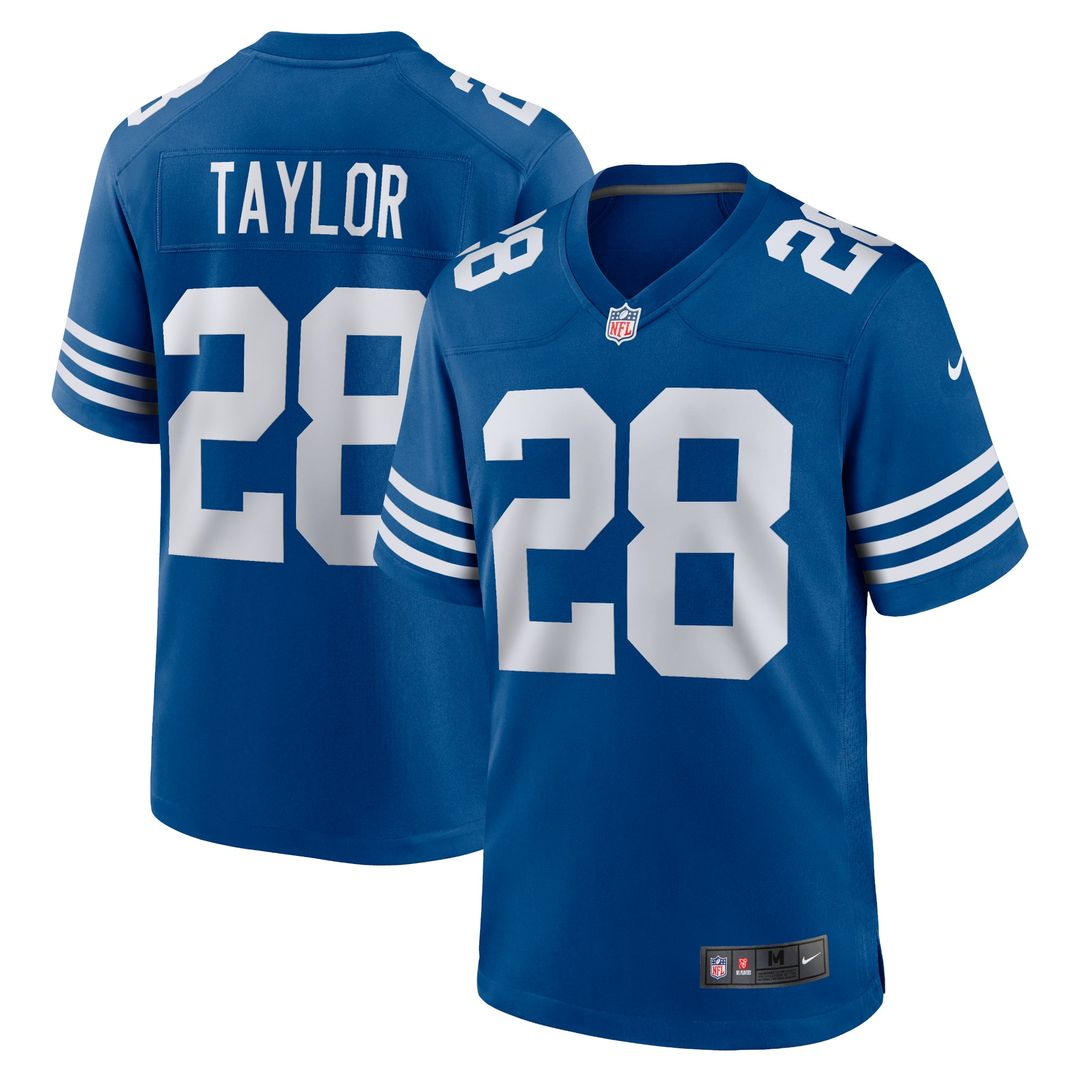 Indianapolis Colts Jonathan Taylor White Game Jersey product image 7, provided for visual reference and product detail review