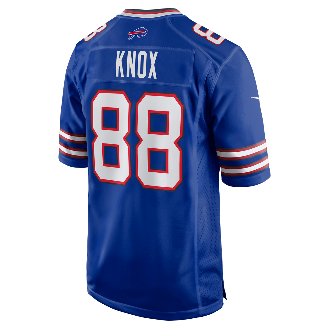 Buffalo Bills Dawson Knox Royal Game Jersey product image 3, provided for visual reference and product detail review