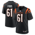 Cincinnati Bengals Cody Ford Black Game Jersey product image 1, provided for visual reference and product detail review