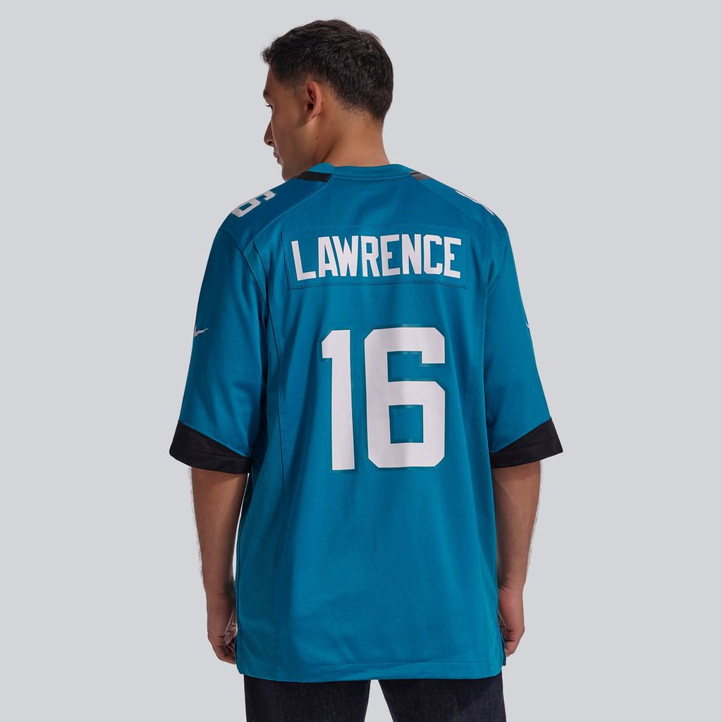 Jacksonville Jaguars Trevor Lawrence Teal Home Game Jersey product image 3, provided for visual reference and product detail