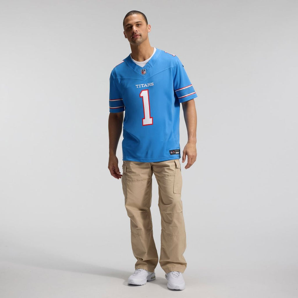 Tennessee Titans Cameron Ward Light Blue Team Vapor F.U.S.E. Stitched Limited Jersey product image 19, provided for visual