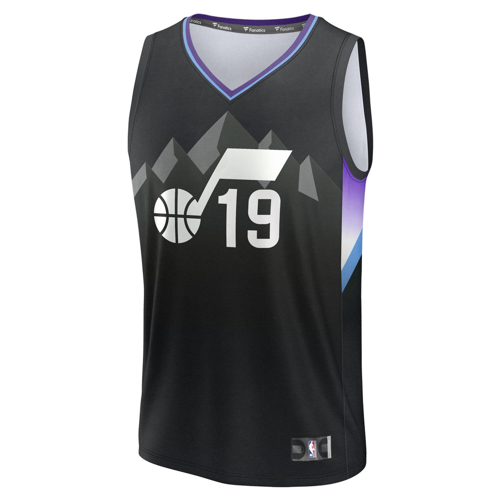 Utah Jazz Ace Bailey Fanatics Black 2025 NBA Draft First Round Pick Fast Break Replica Jersey - Statement Edition for Men