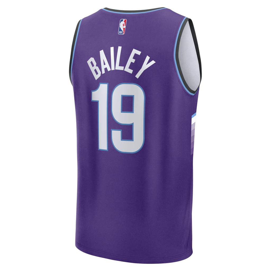 Utah Jazz Ace Bailey Fanatics Purple Fast Break Replica Jersey - Icon Edition for Men product image 4, provided for visual