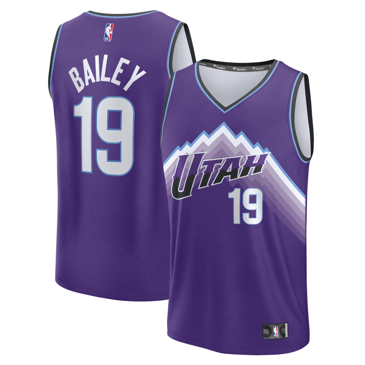 Utah Jazz Ace Bailey Fanatics Purple Fast Break Replica Jersey - Icon Edition for Men product image 1, provided for visual