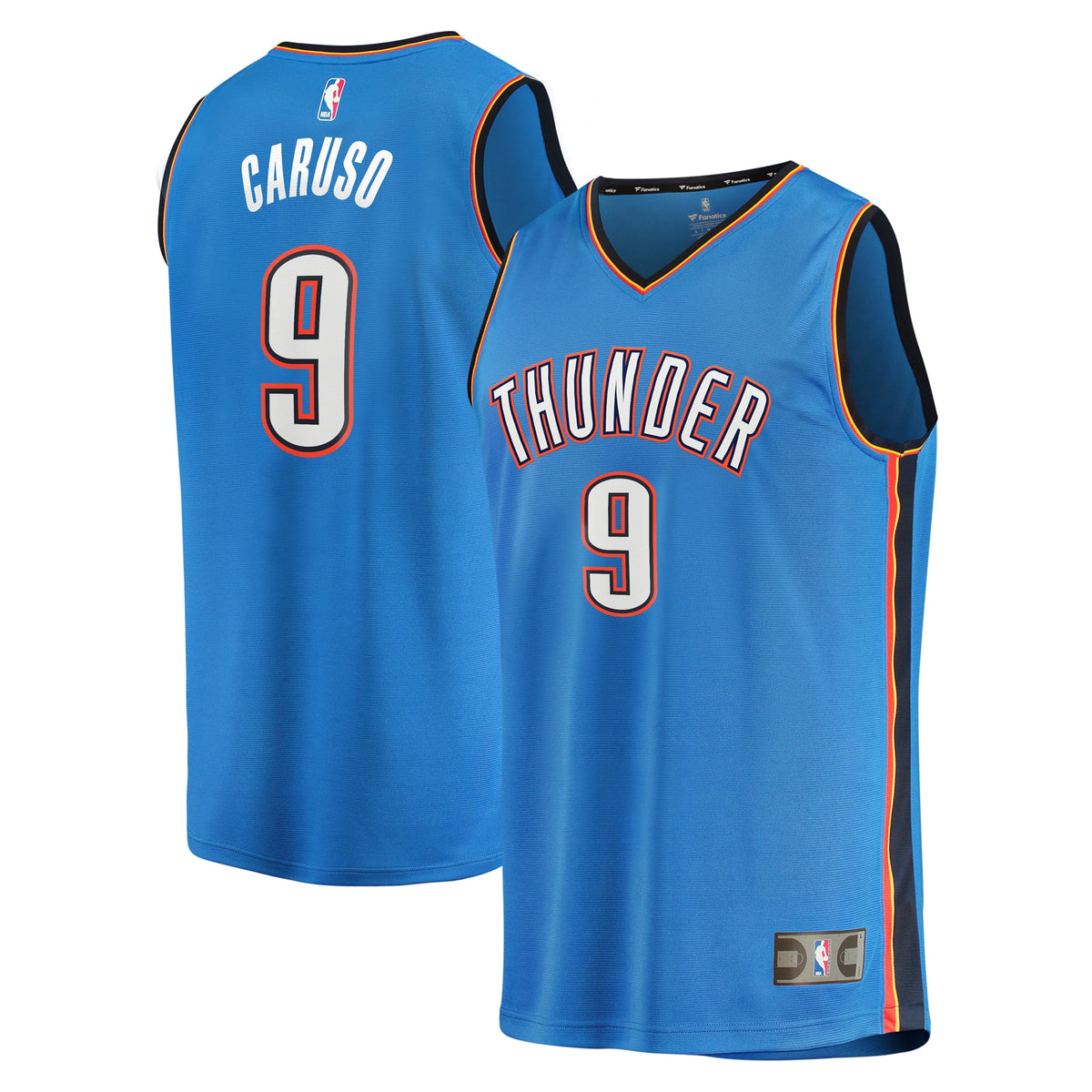 Oklahoma City Thunder Alex Caruso Fanatics Blue Fast Break Replica Player Jersey - Icon Edition for Men product image 1,