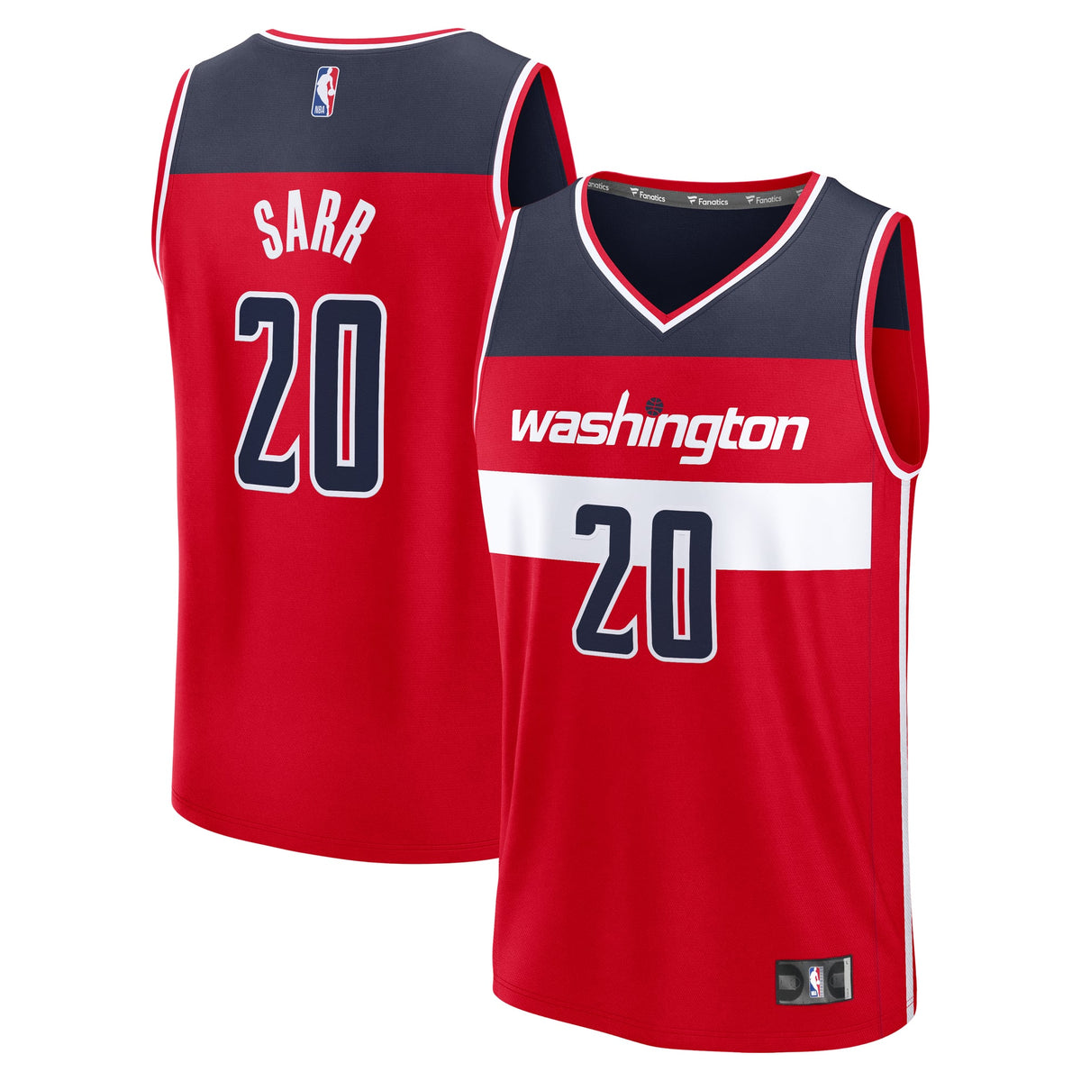 Washington Wizards Alex Sarr Fanatics Red Fast Break Replica Jersey - Icon Edition for Men product image 2, provided for