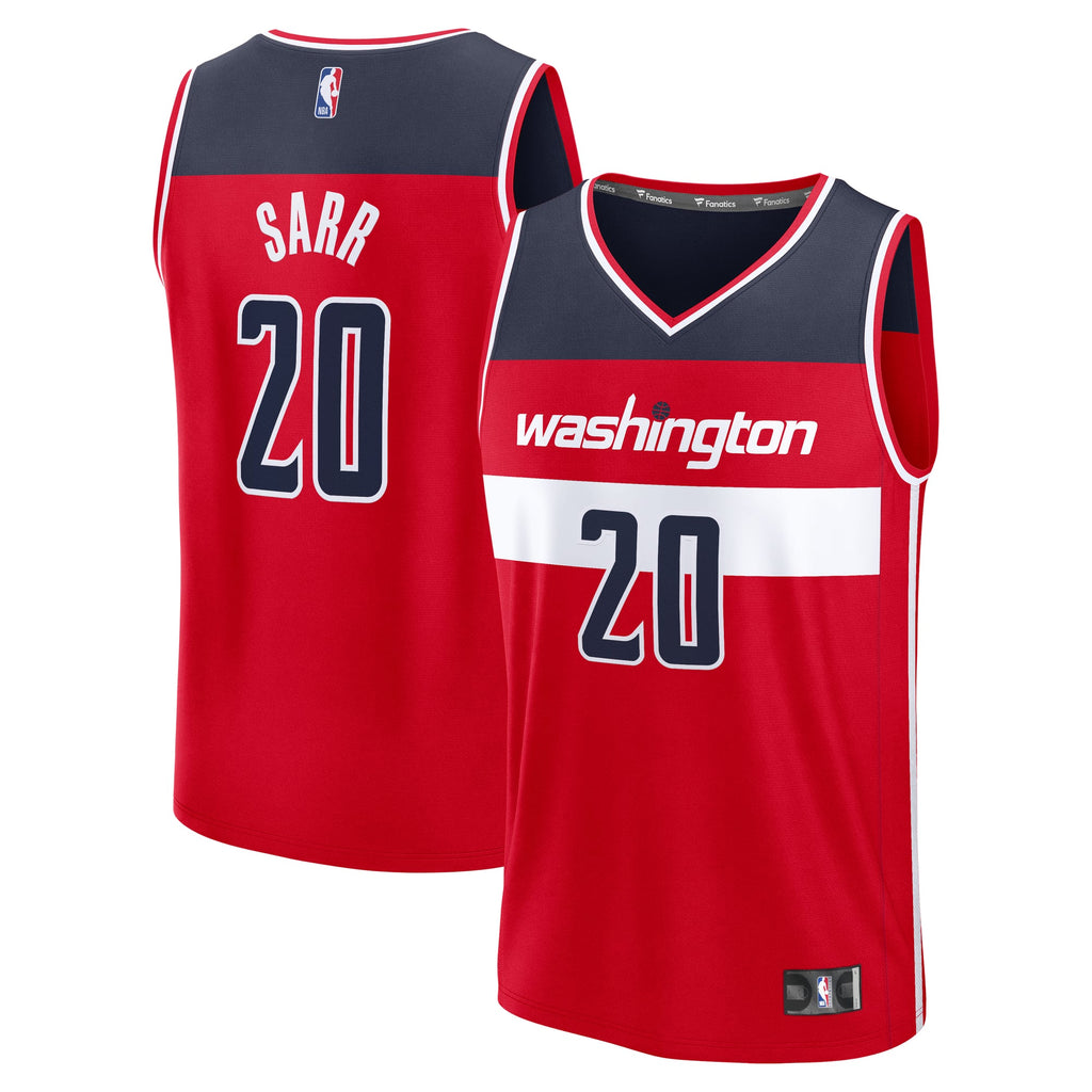 Washington Wizards Alex Sarr Fanatics Red Fast Break Replica Jersey - Icon Edition for Men product image 1, provided for