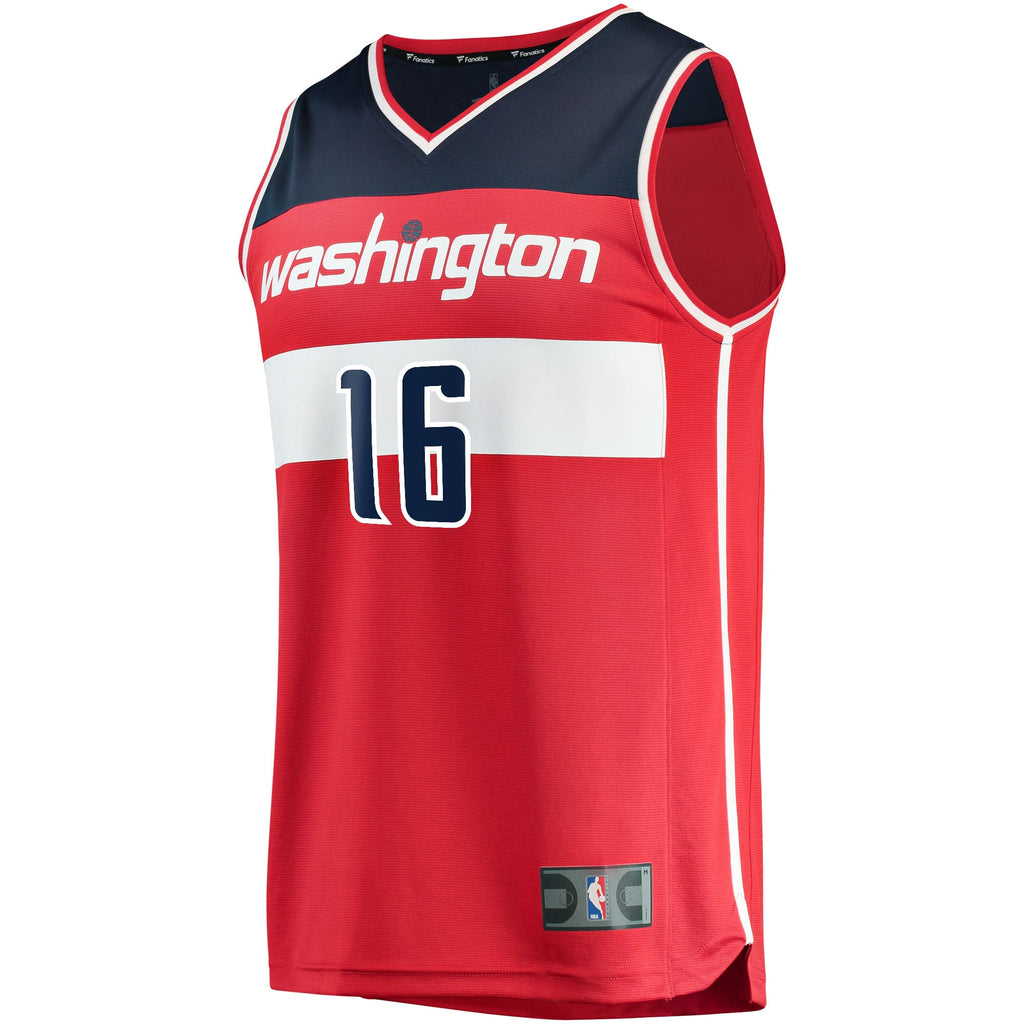 Washington Wizards Anthony Gill Fanatics Red Fast Break Replica Jersey - Icon Edition for Men product image 3, provided for