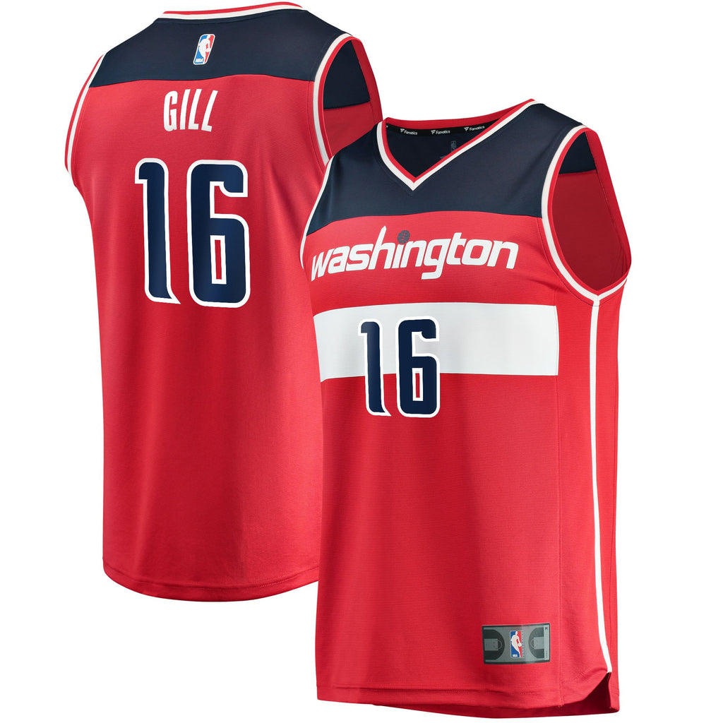 Washington Wizards Anthony Gill Fanatics Red Fast Break Replica Jersey - Icon Edition for Men product image 1, provided for