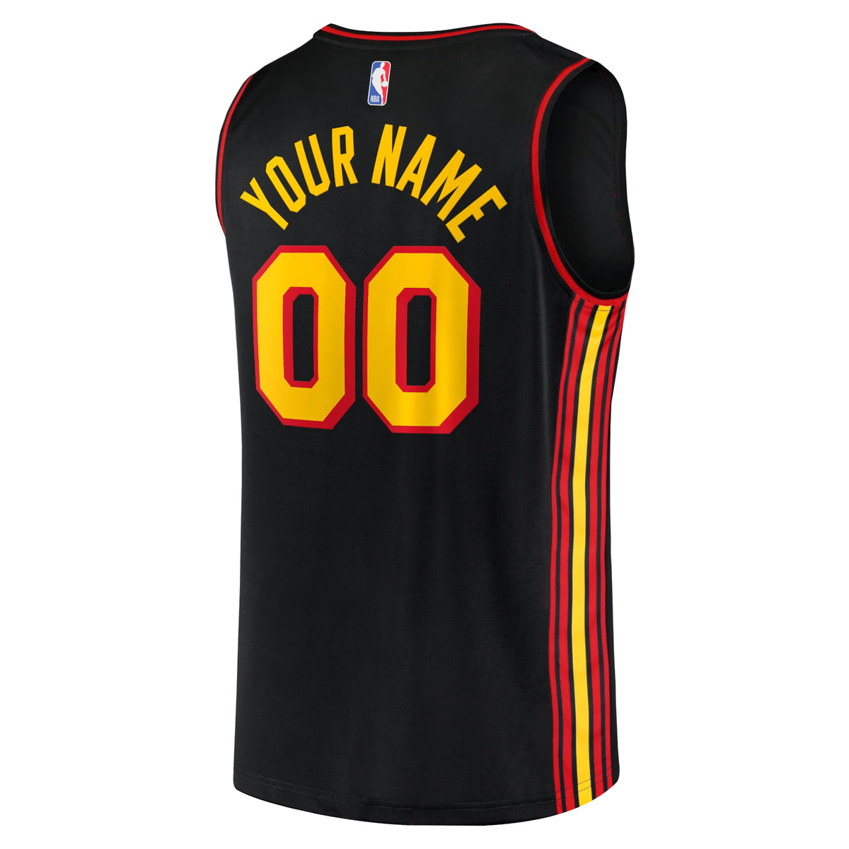 Atlanta Hawks Fanatics Black Fast Break Replica Custom Jersey - Statement Edition for Men product image 4, provided for