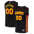 Atlanta Hawks Fanatics Black Fast Break Replica Custom Jersey - Statement Edition for Men product image 1, provided for