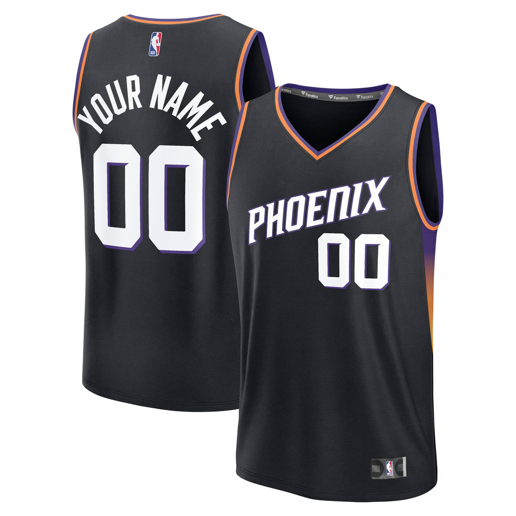 Phoenix Suns Fanatics Black Fast Break Custom Jersey - Icon Edition for Men product image 2, provided for visual reference