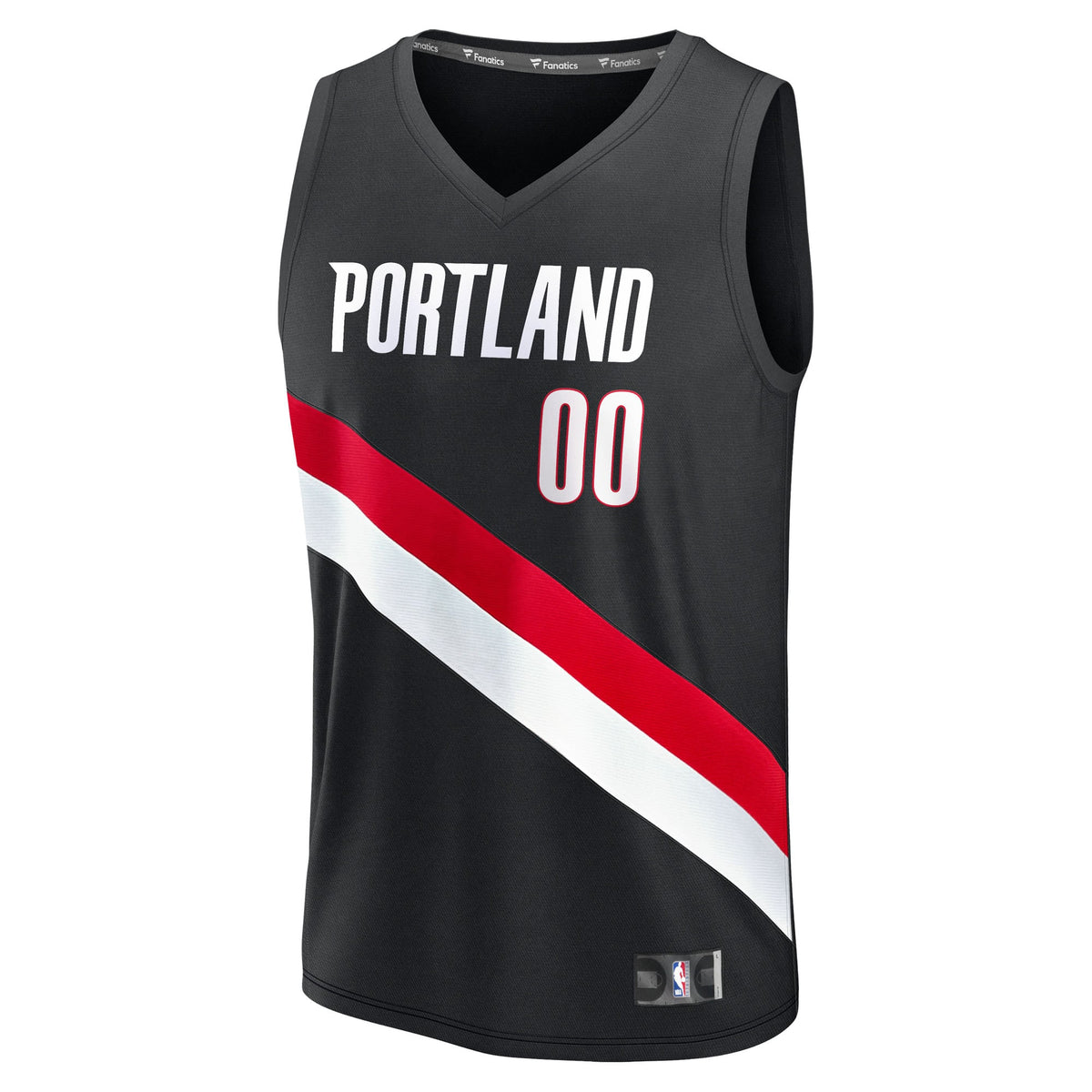 Portland Trail Blazers Fanatics Black Fast Break Replica Custom Jersey - Icon Edition for Men product image 3, provided for