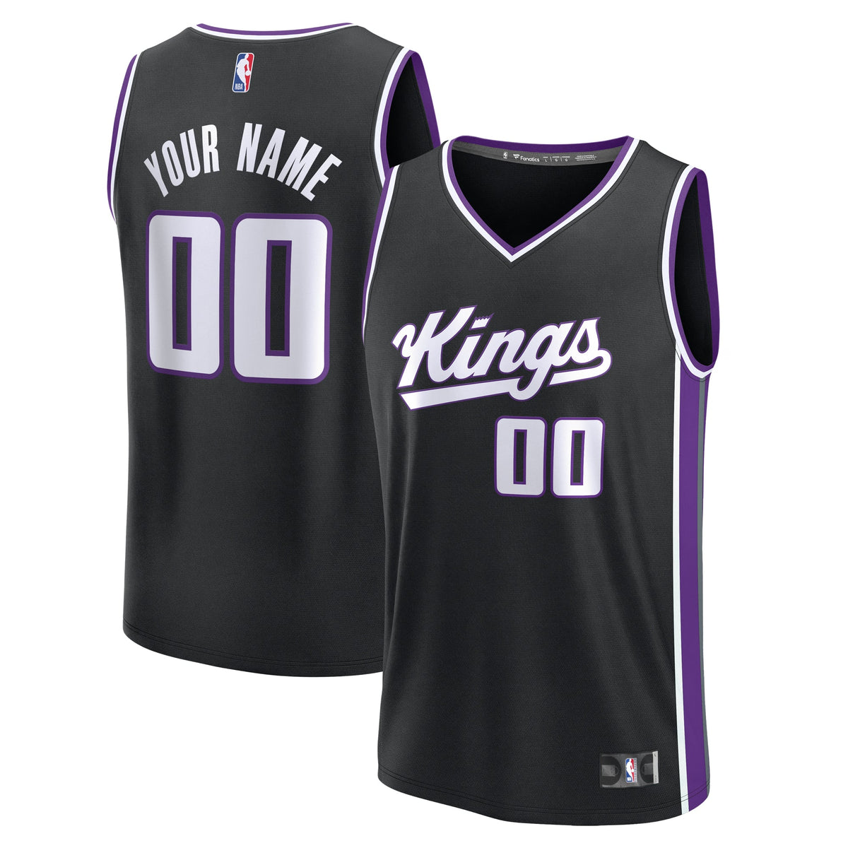 Sacramento Kings Fanatics Black Fast Break Custom Jersey - Icon Edition for Men product image 1, provided for visual