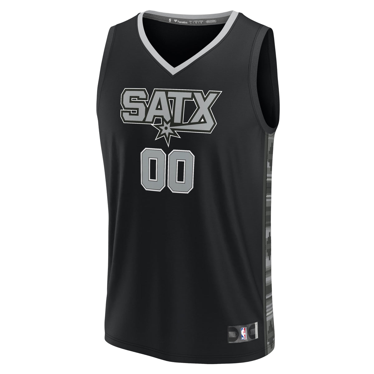 San Antonio Spurs Fanatics Black Fast Break Custom Replica Jersey - Statement Edition for Men product image 3, provided for