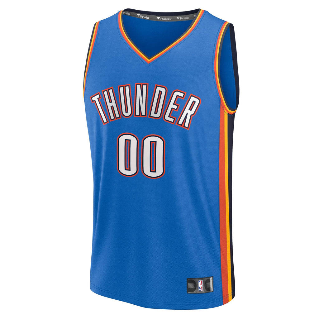 Oklahoma City Thunder Fanatics Blue Fast Break Custom Jersey - Icon Edition for Men product image 3, provided for visual