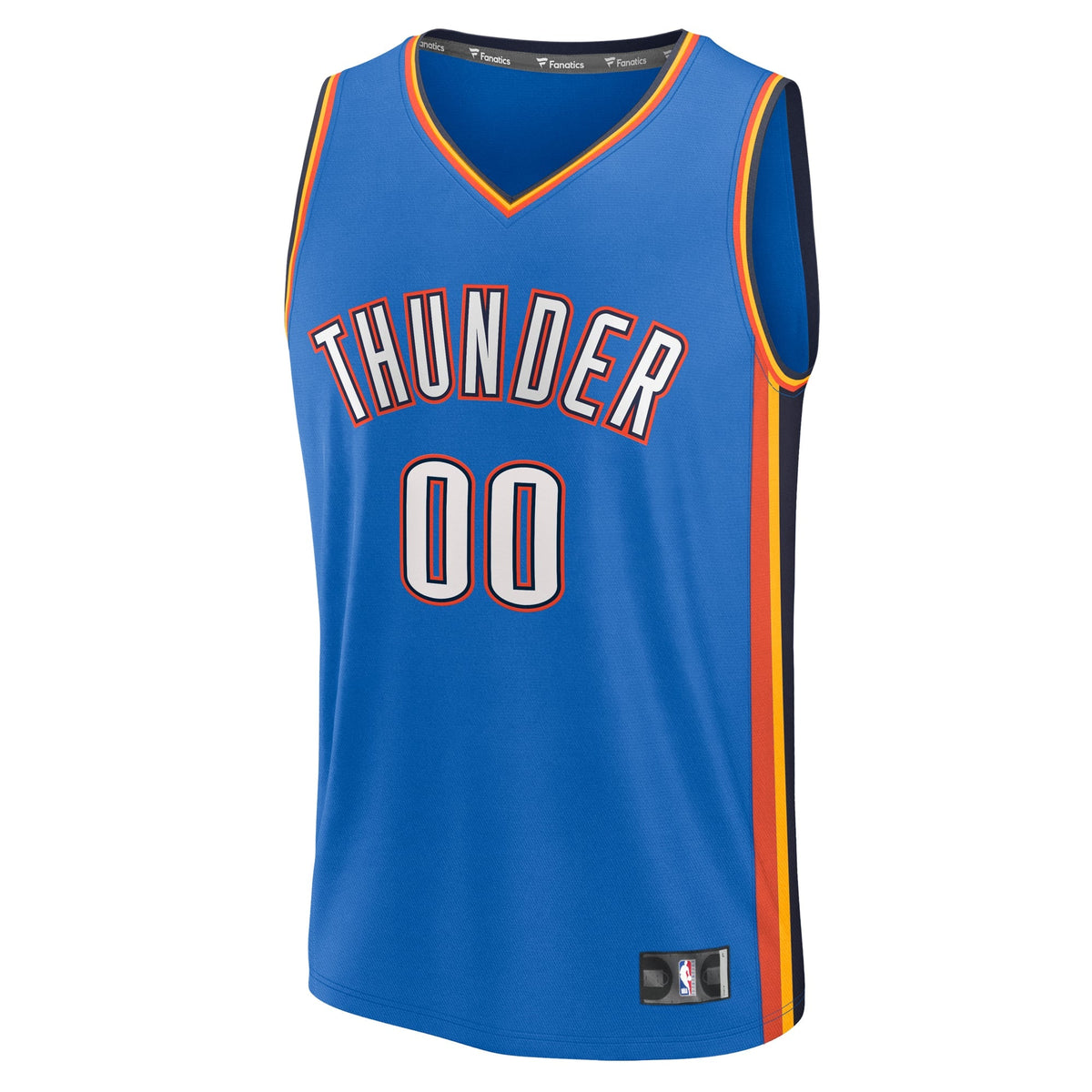 Oklahoma City Thunder Fanatics Blue Fast Break Custom Jersey - Icon Edition for Men product image 3, provided for visual