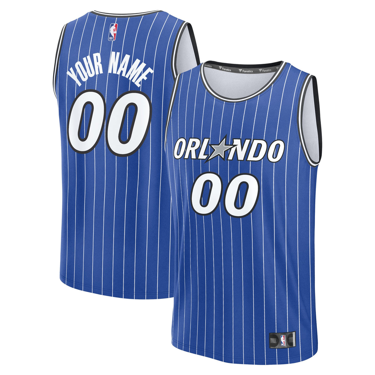 Orlando Magic Fanatics Blue Fast Break Replica Custom Jersey - Icon Edition for Men product image 2, provided for visual