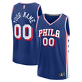 Philadelphia 76ers Fanatics Blue Fast Break Custom Jersey - Icon Edition for Men product image 1, provided for visual