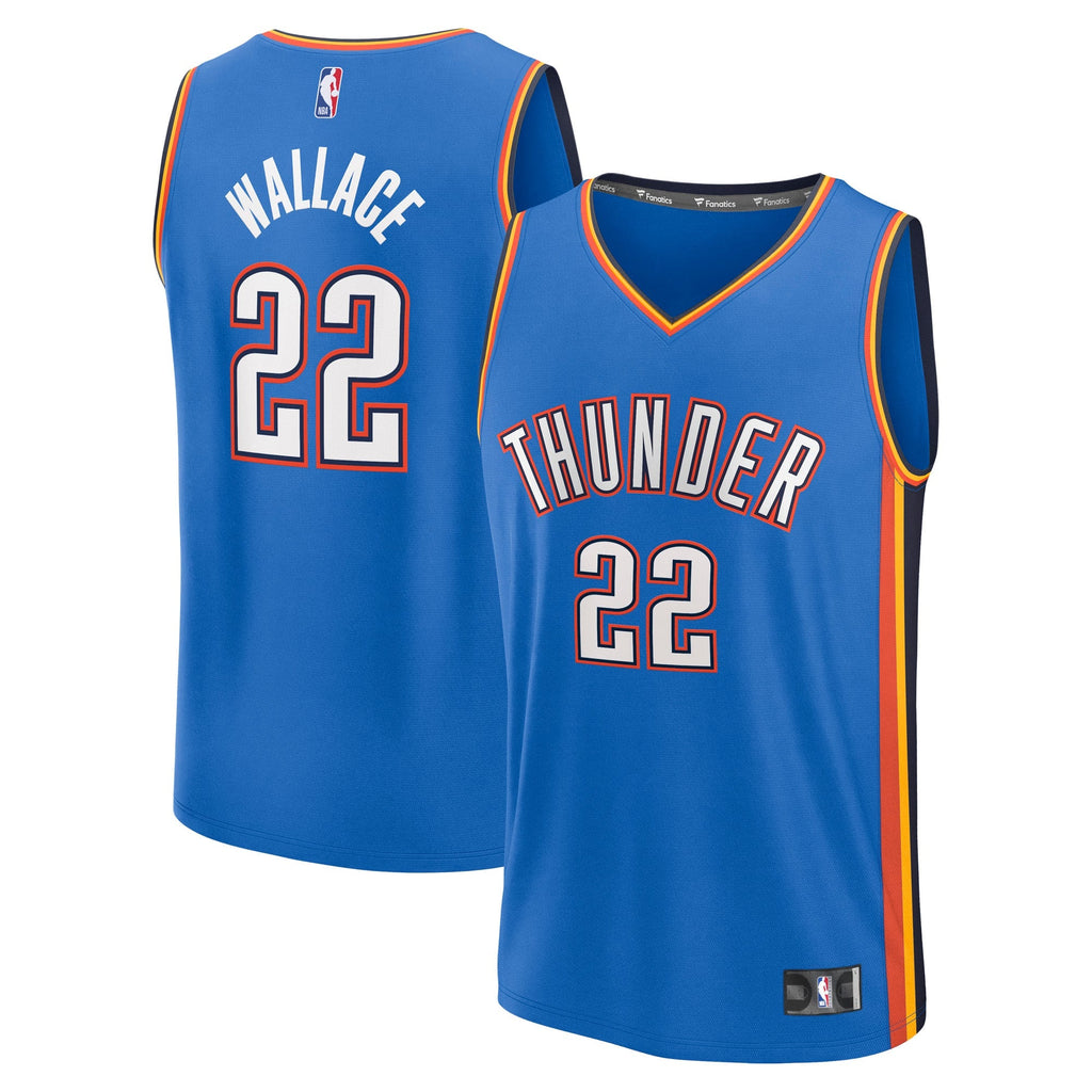 Oklahoma City Thunder Cason Wallace Fanatics Blue Fast Break Replica Player Jersey - Icon Edition for Men product image 2,