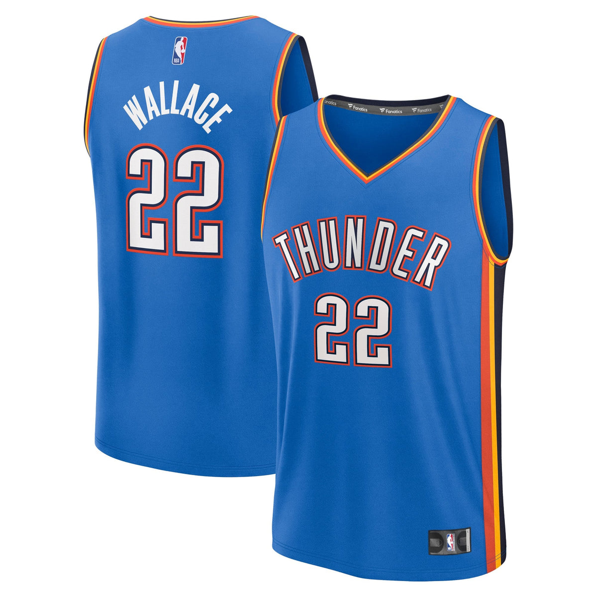 Oklahoma City Thunder Cason Wallace Fanatics Blue Fast Break Replica Player Jersey - Icon Edition for Men product image 1,