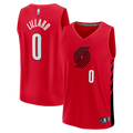Portland Trail Blazers Damian Lillard Fanatics Red Fast Break Replica Jersey - Statement Edition for Men product image 1,