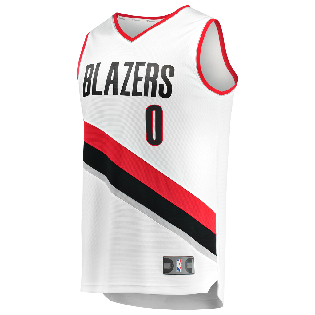 Portland Trail Blazers Damian Lillard Fanatics White Fast Break Replica Jersey - Association Edition for Men product image