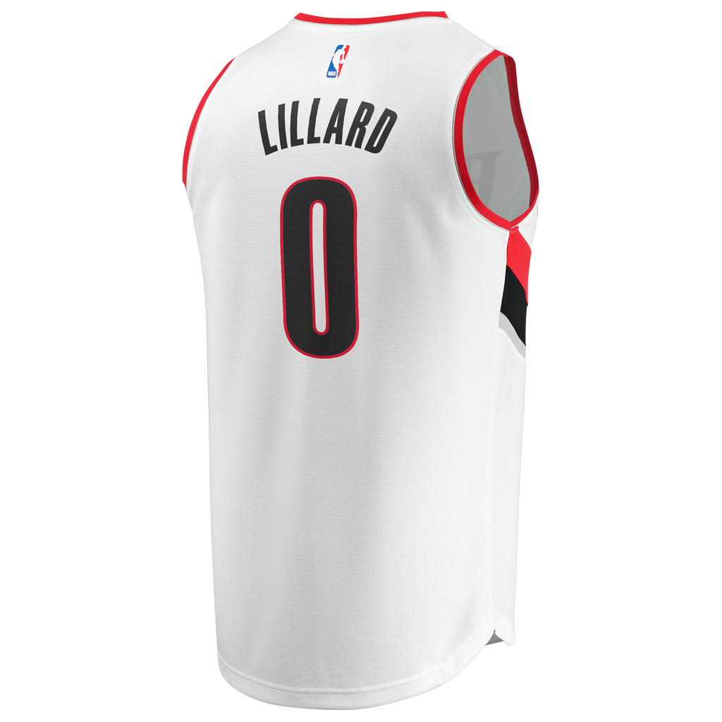Portland Trail Blazers Damian Lillard Fanatics White Fast Break Replica Jersey - Association Edition for Men product image