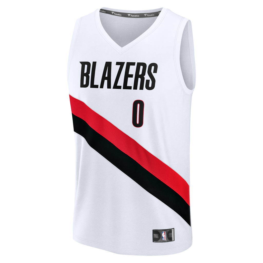 Portland Trail Blazers Damian Lillard Fanatics White Fast Break Replica Player Jersey - Association Edition for Men product