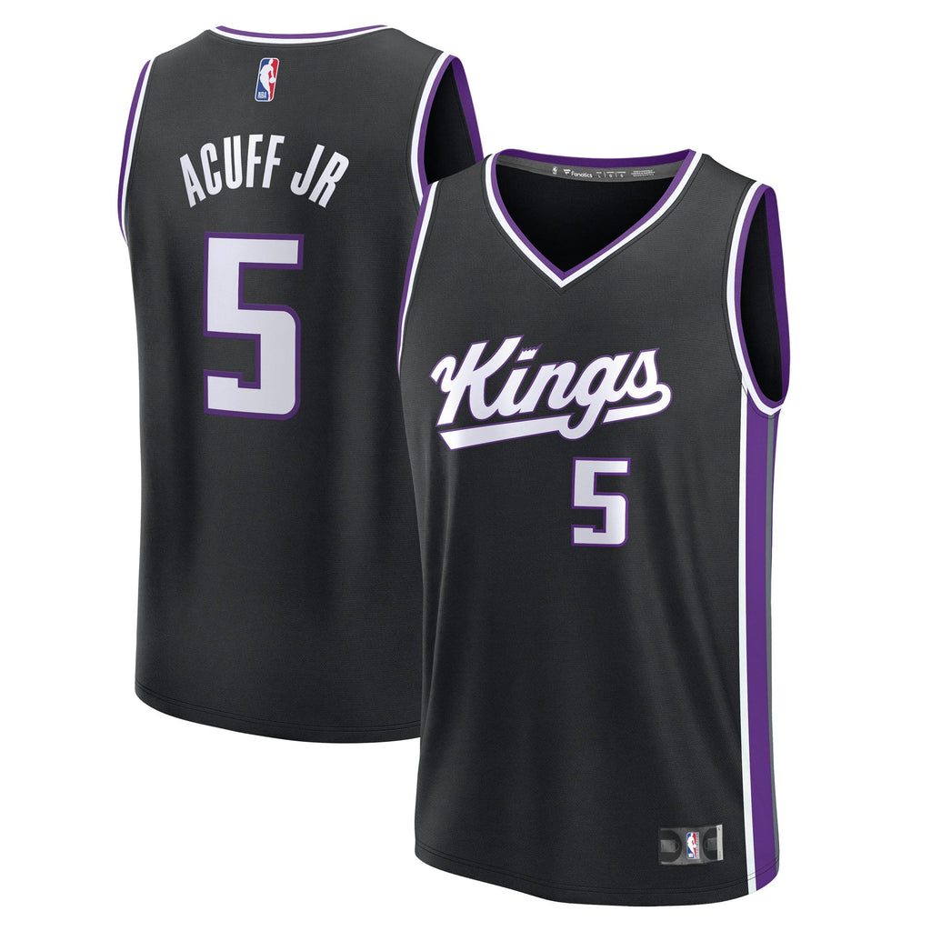 Sacramento Kings Darius Acuff Jr. Fanatics Black 2026 NBA Draft First Round Pick Fast Break Jersey - Icon Edition for Men
