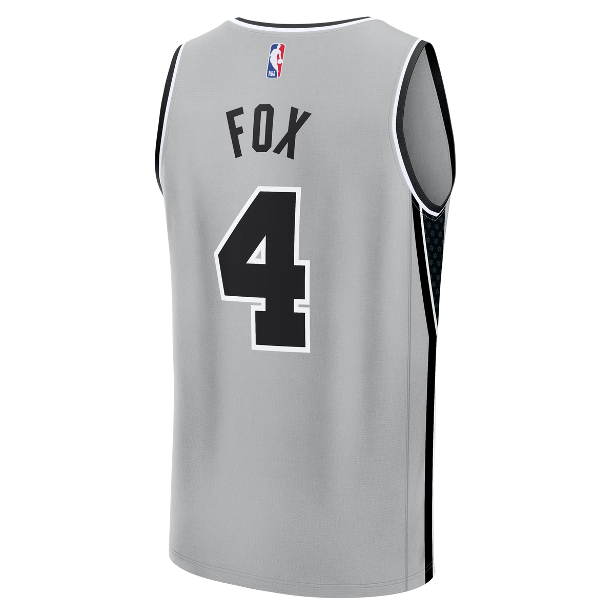 San Antonio Spurs De'Aaron Fox Fanatics Silver Fast Break Jersey - Statement Edition for Men product image 4, provided for