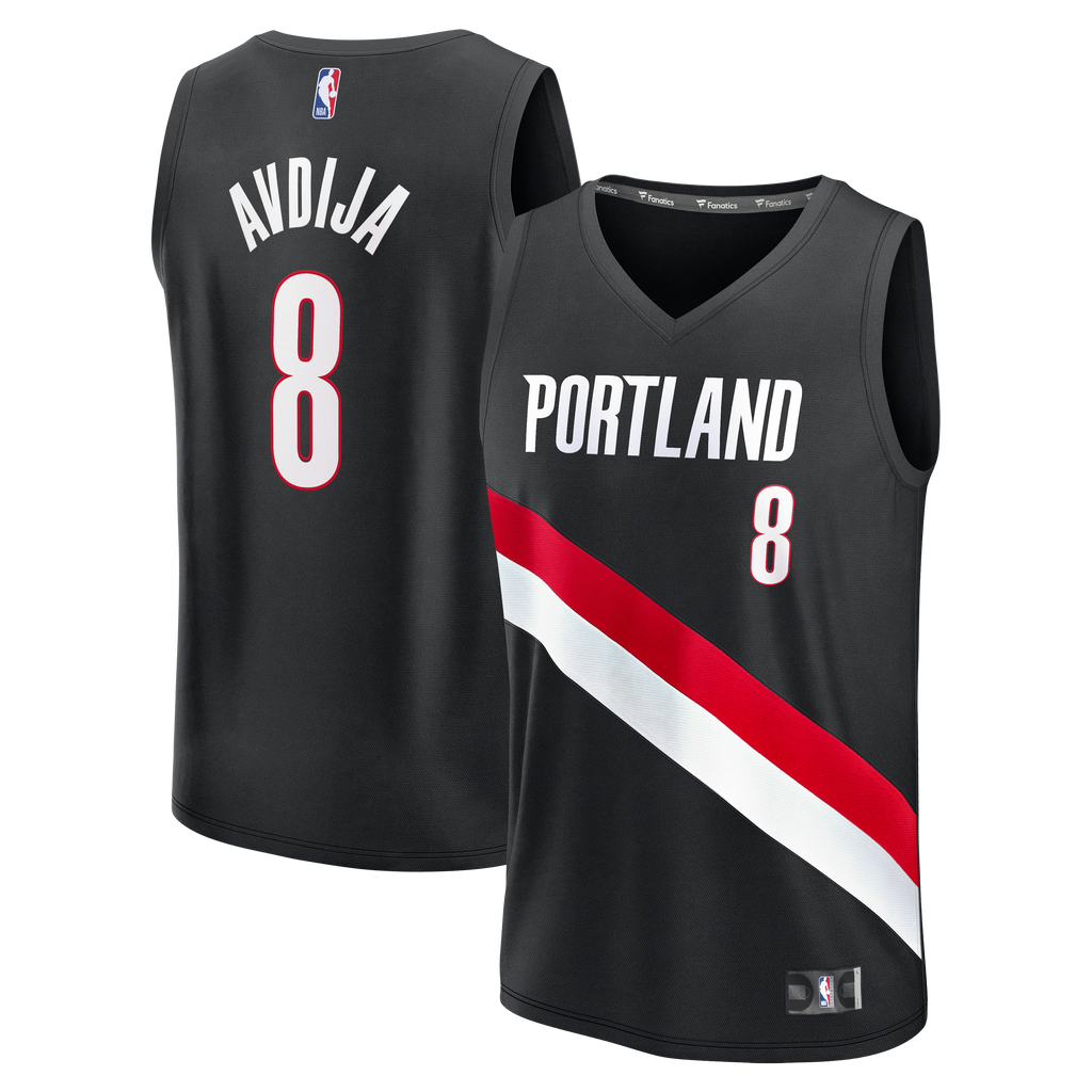 Portland Trail Blazers Deni Avdija Fanatics Black Fast Break Replica Jersey - Icon Edition for Men product image 2, provided