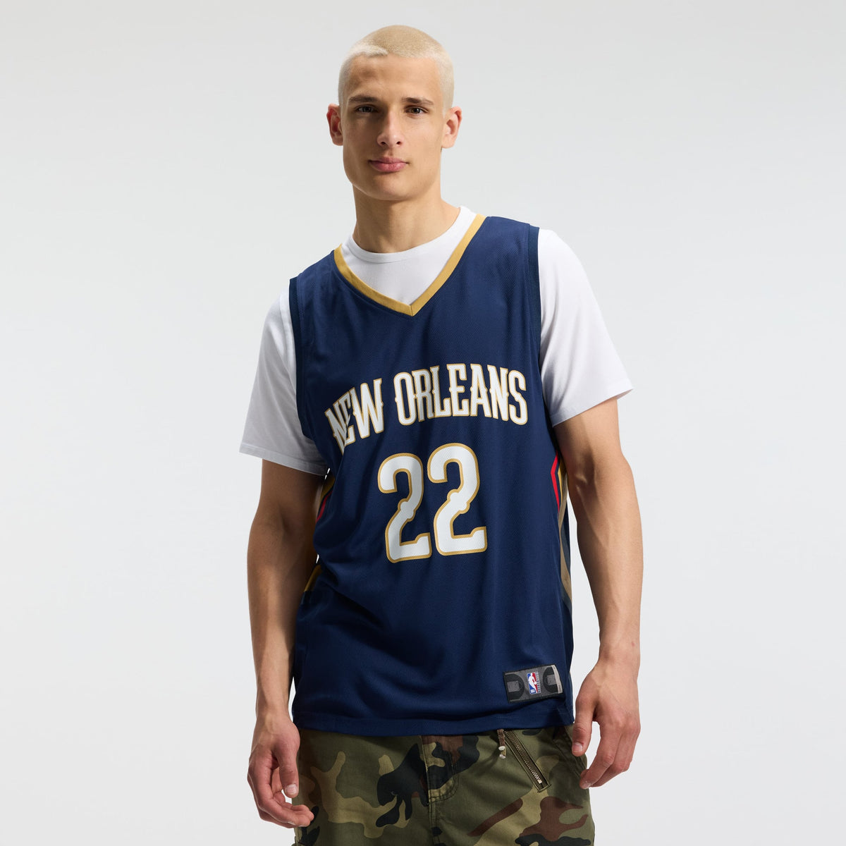 New Orleans Pelicans Derik Queen Fanatics Navy Fast Break Replica Jersey - Icon Edition for Men product image 3, provided