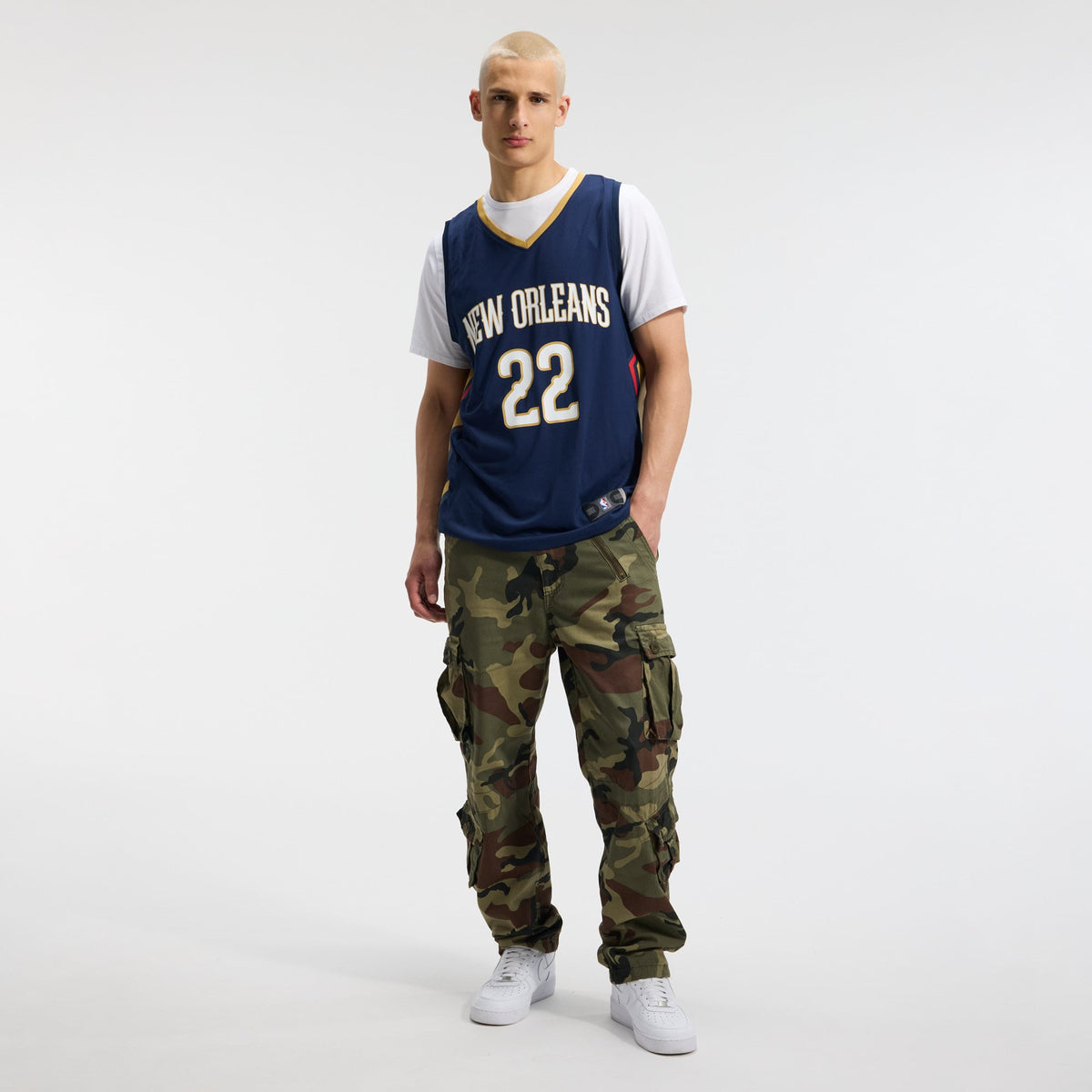 New Orleans Pelicans Derik Queen Fanatics Navy Fast Break Replica Jersey - Icon Edition for Men product image 5, provided