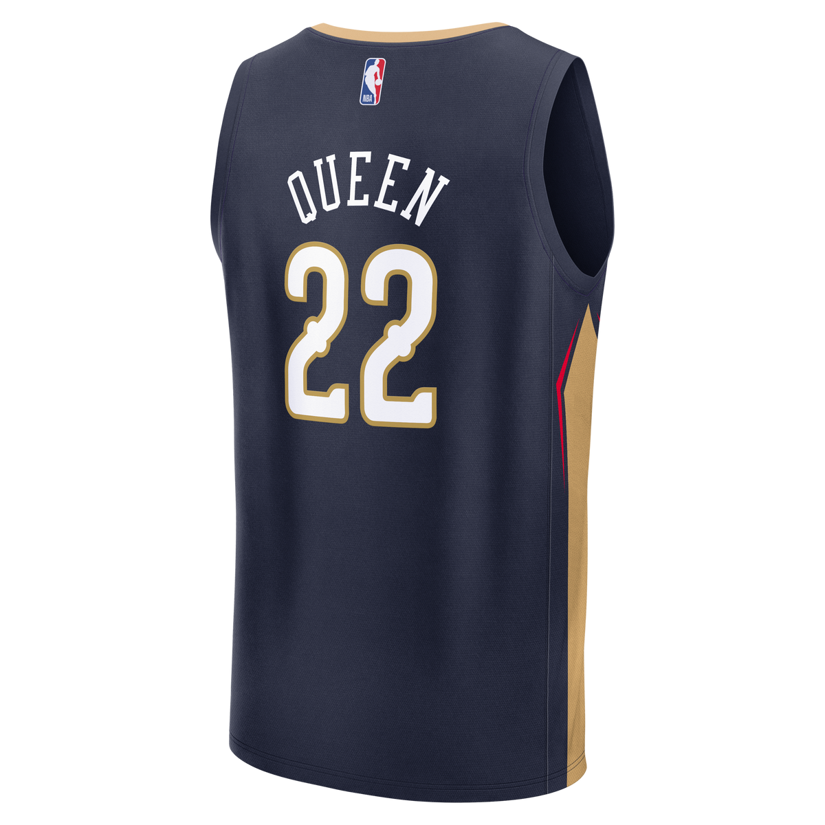 New Orleans Pelicans Derik Queen Fanatics Navy Fast Break Replica Jersey - Icon Edition for Men product image 8, provided