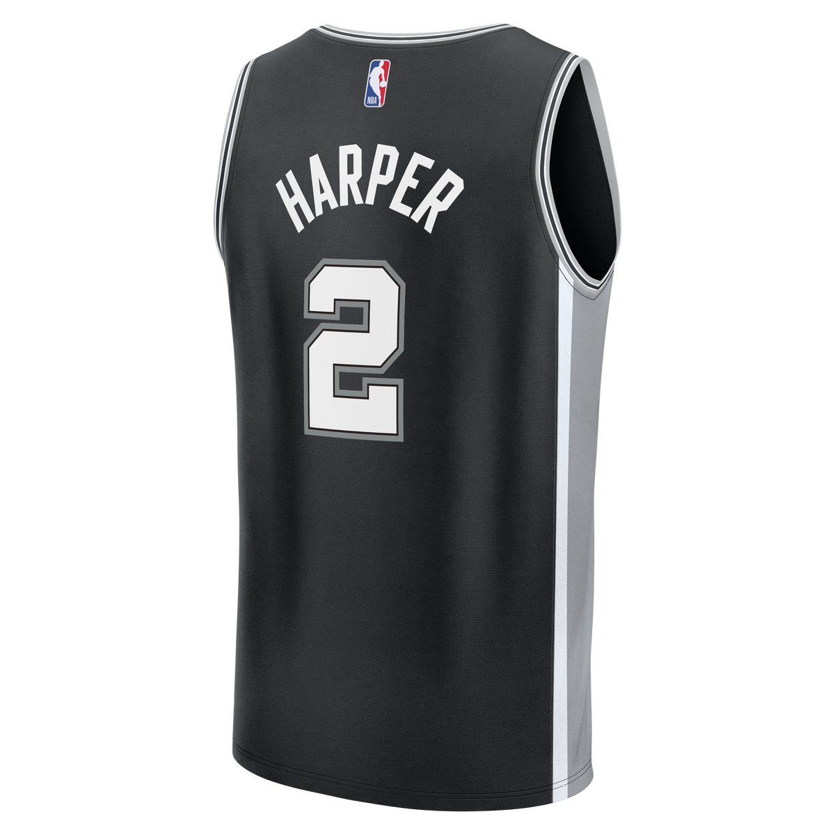 San Antonio Spurs Dylan Harper Fanatics Black Fast Break Jersey - Icon Edition for Men product image 4, provided for visual