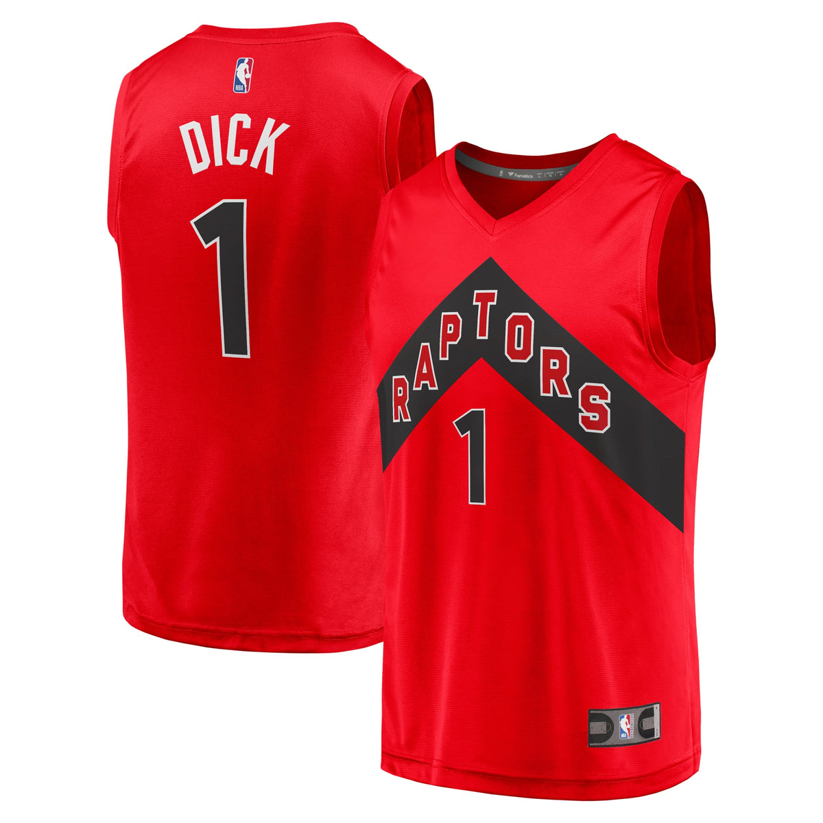 Toronto Raptors Gradey Dick Fanatics Red Fast Break Player Jersey - Icon Edition for Men product image 1, provided for
