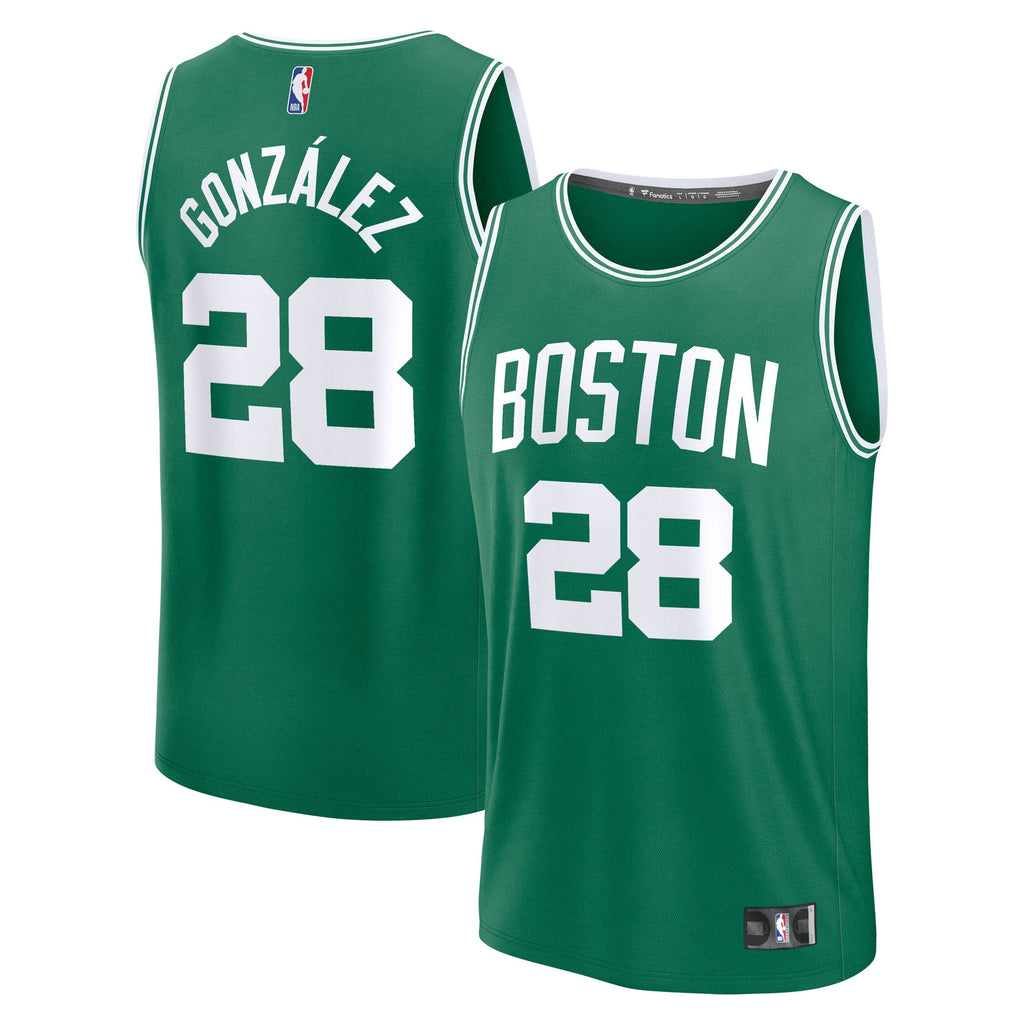 Boston Celtics Hugo Gonzalez Fanatics Kelly Green 2025 NBA Draft First Round Pick Fast Break Replica Jersey - Icon Edition