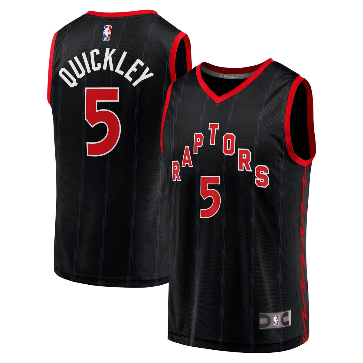 Toronto Raptors Immanuel Quickley Fanatics Black Fast Break Player Jersey - Statement Edition for Men product image 1,